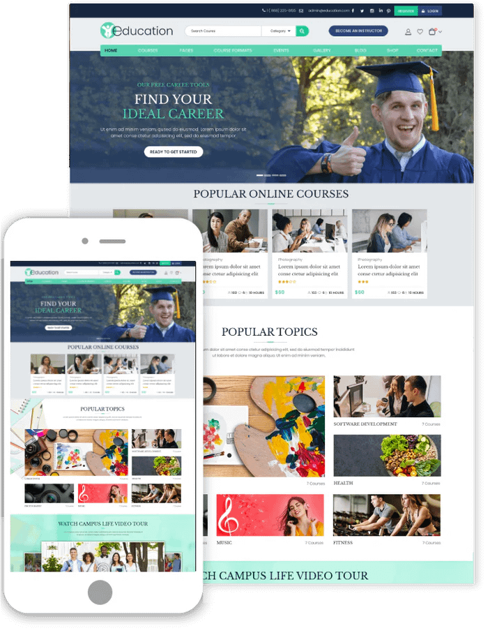 eLearning & Education Website Design Company Hyderabad - SLSN IT Services